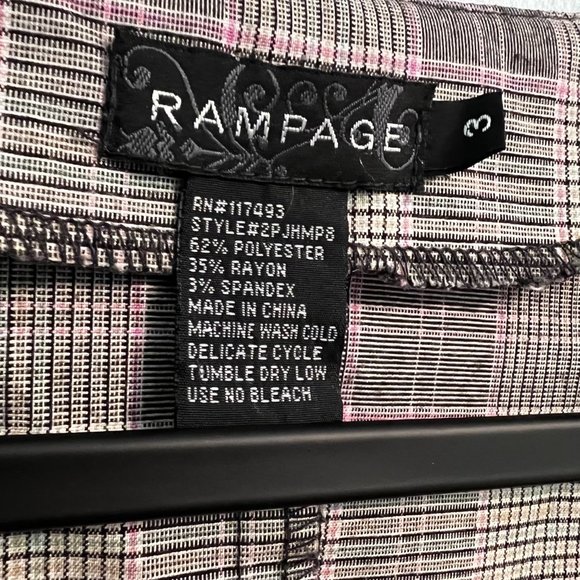 Rampage Plaid Square Neckline Cap Sleeve Dress - Juniors Size 3 or Women's 0-2 - Picture 3 of 4